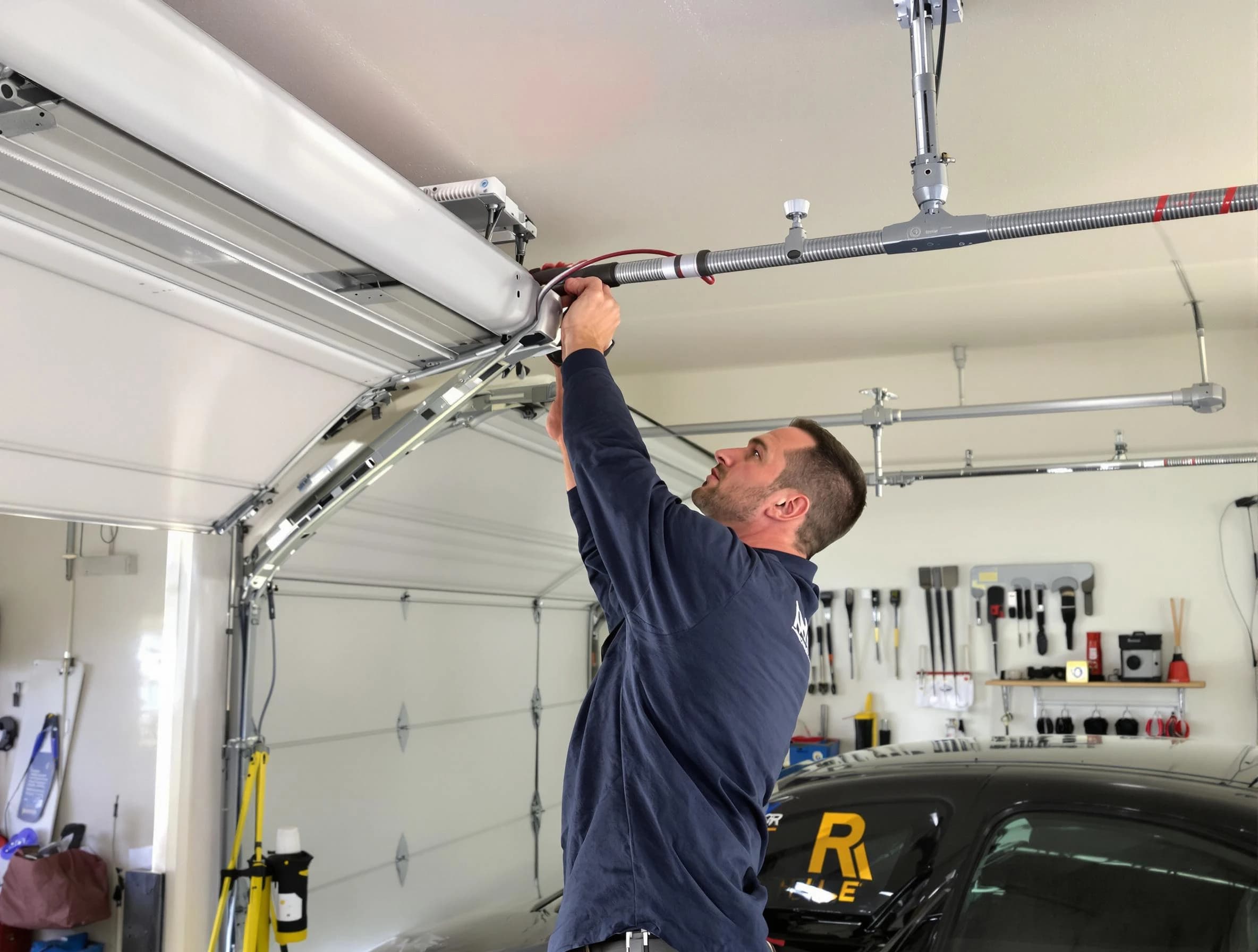Nichols Hills Garage Door Repair technician performing garage door cable repair in Nichols Hills