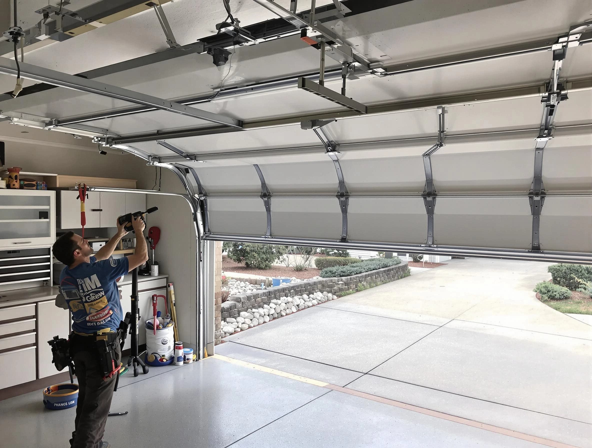Garage door track repair service by Nichols Hills Garage Door Repair in Nichols Hills