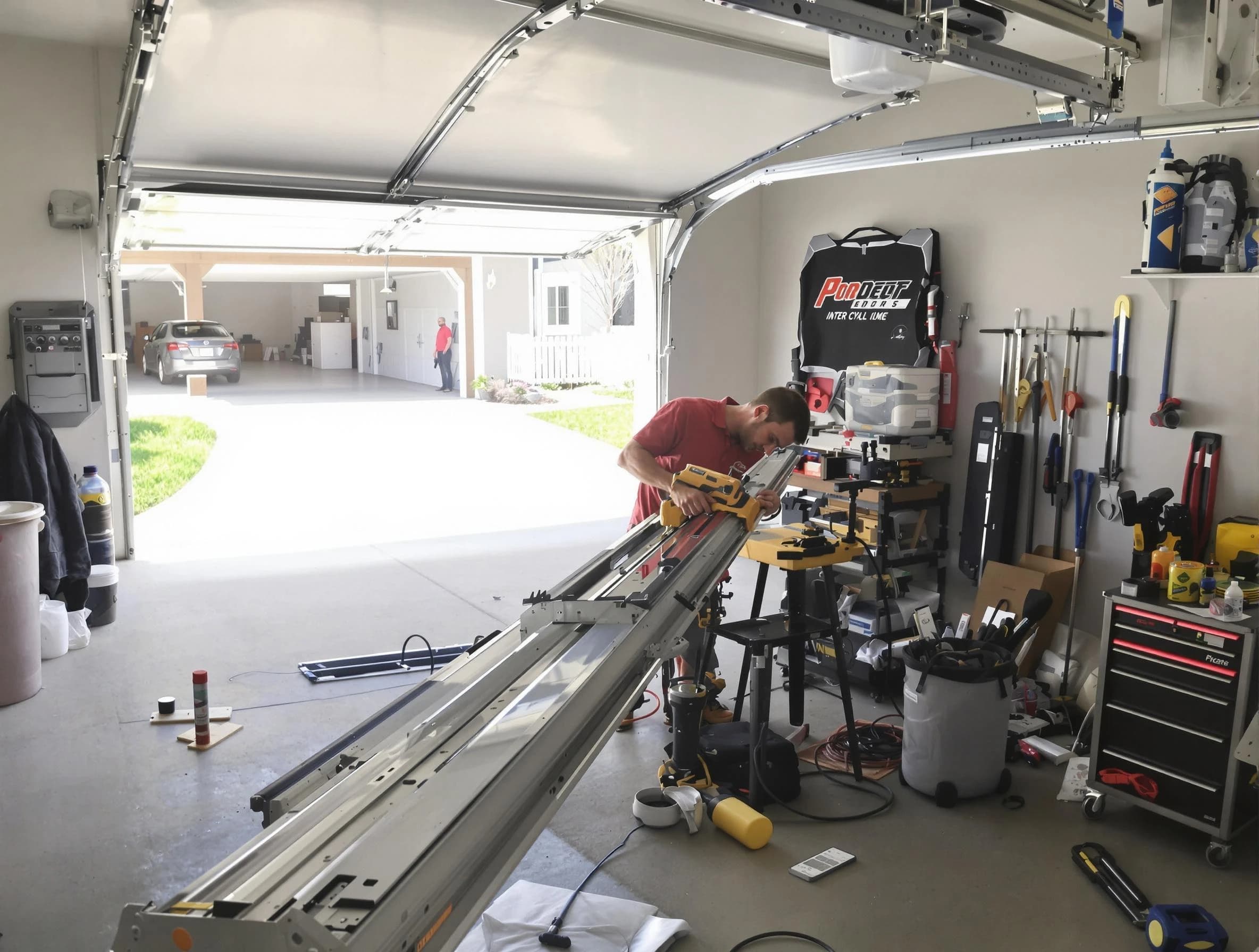 Nichols Hills Garage Door Repair expert performing track repair in Nichols Hills