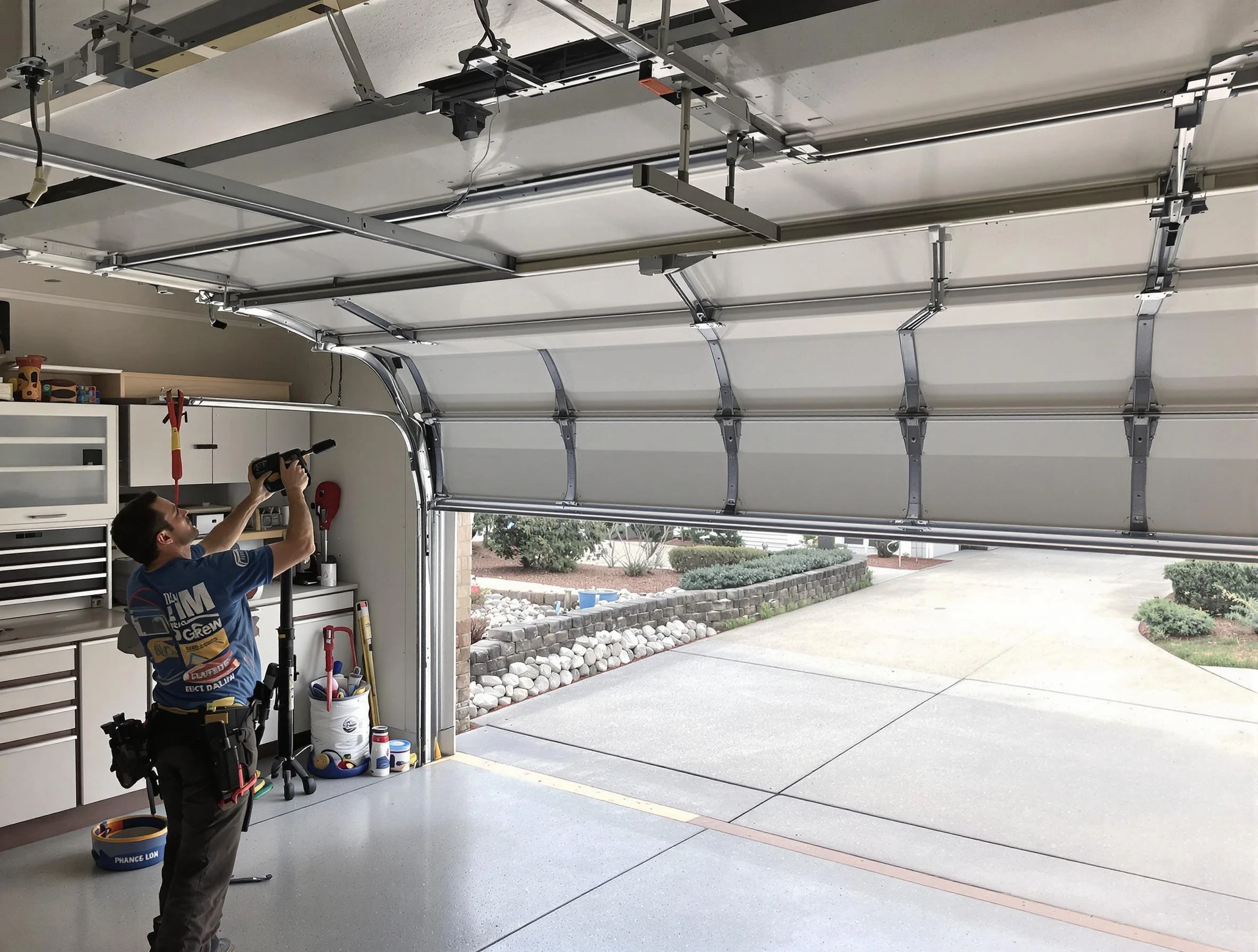 Garage door track repair service by Nichols Hills Garage Door Repair in Nichols Hills